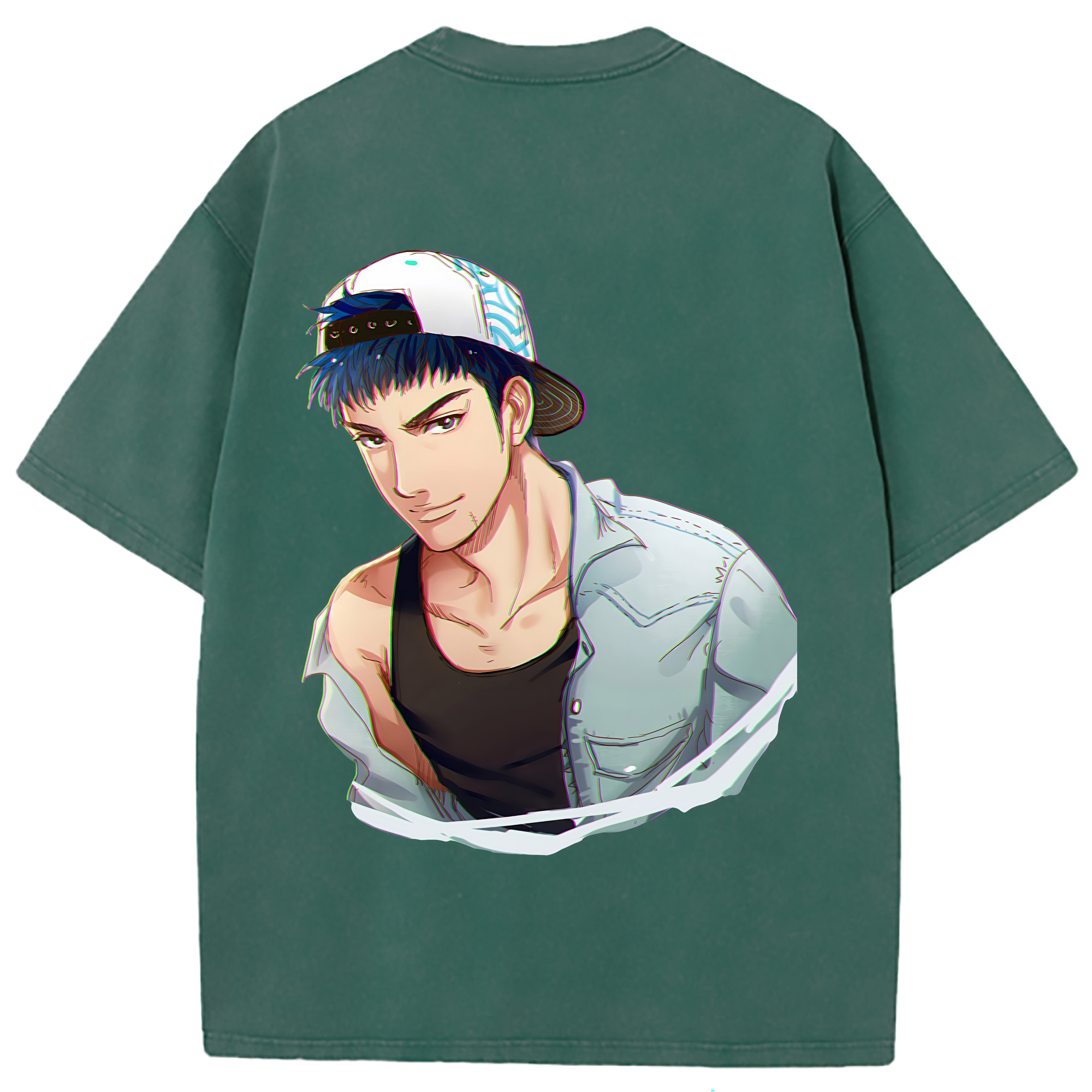 （画像用） SLAM DUNK／スラムダンク 綿100% ヴィンテージ風 半袖Tシャツ（背面プリント）